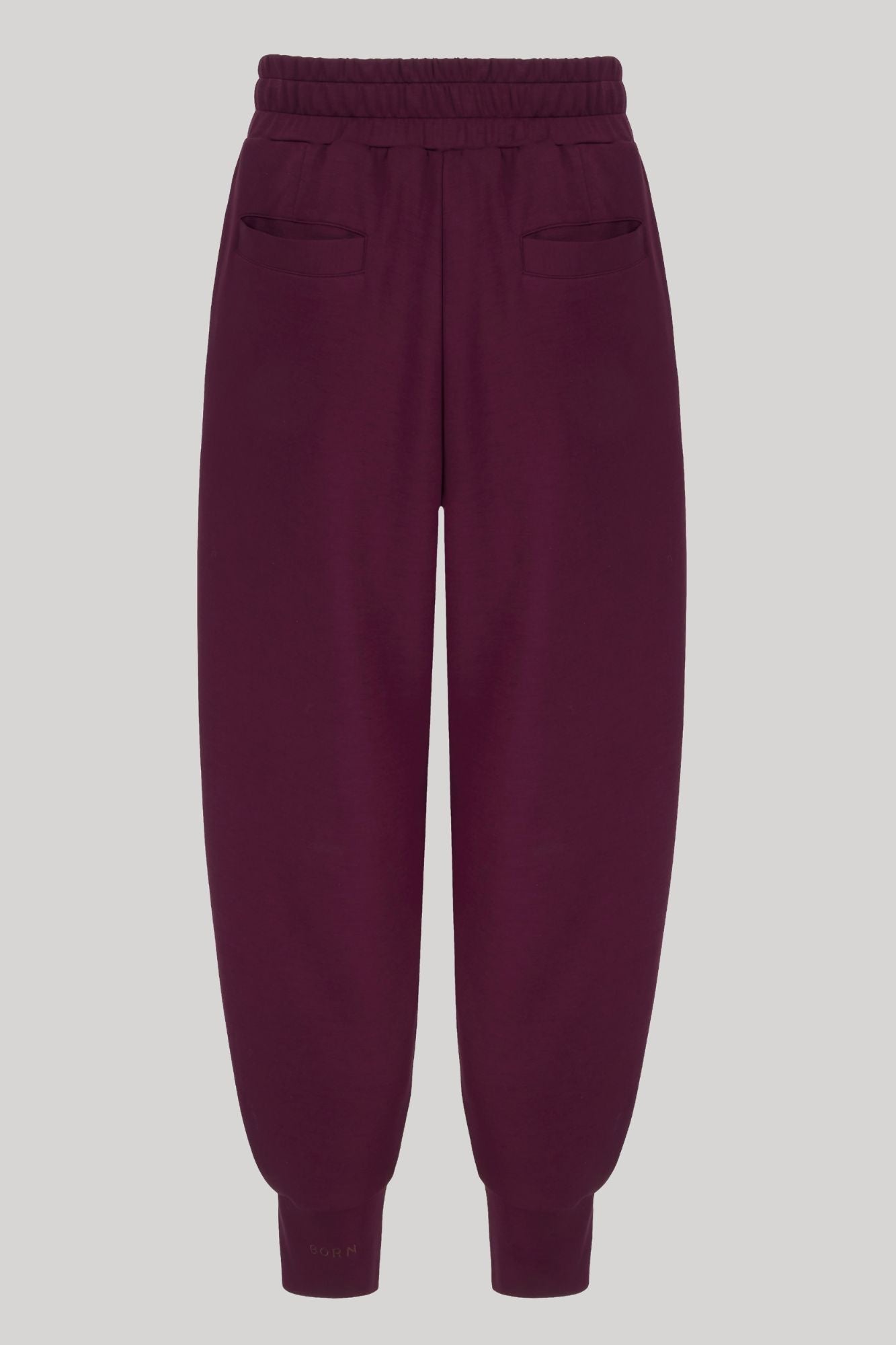Supersoft Cuffed Sweatpant Black Cherry - Born Nouli