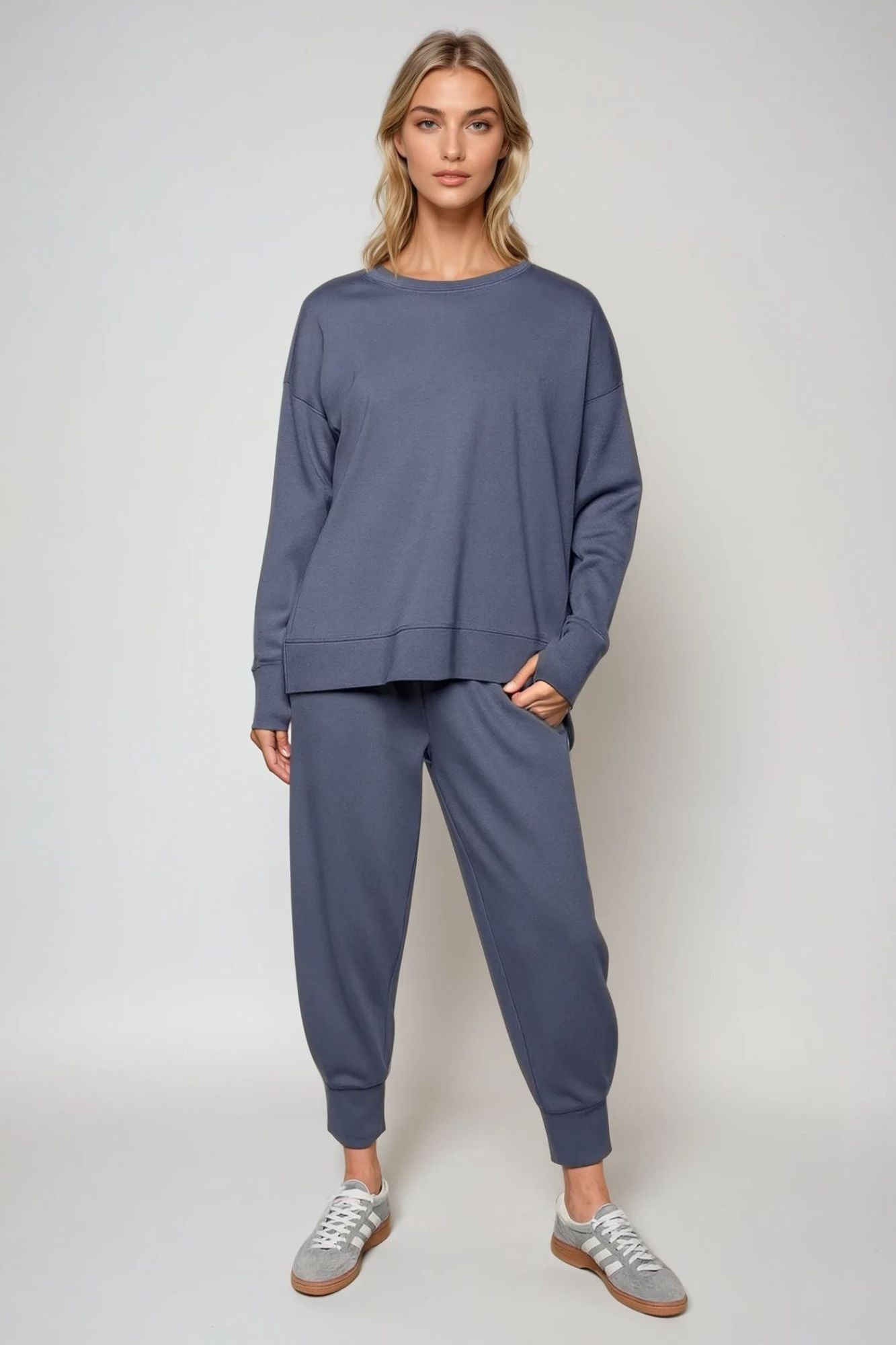 Supersoft Cuffed Sweatpant Indigo - Born Nouli