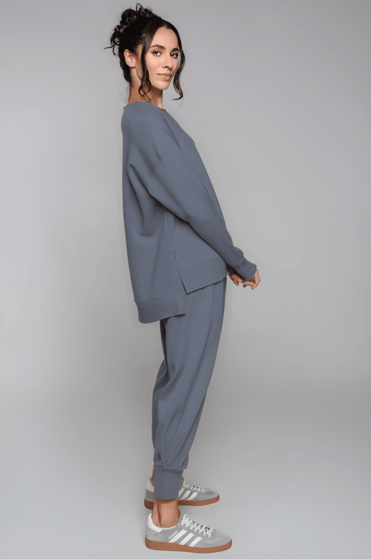 Supersoft Cuffed Sweatpant Indigo - Born Nouli