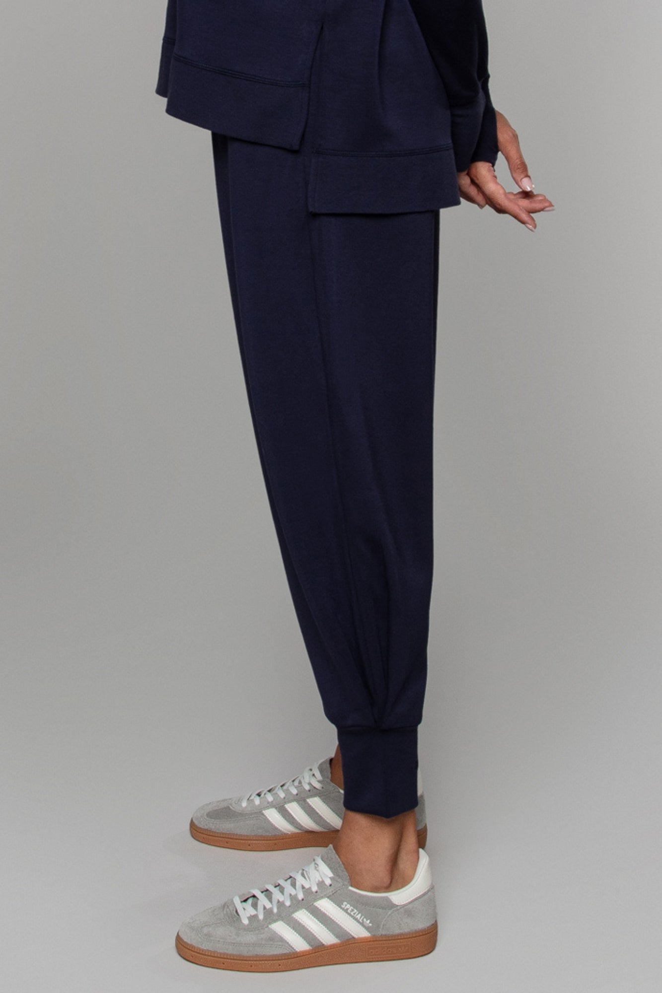 Supersoft Cuffed Sweatpant Navy - Born Nouli