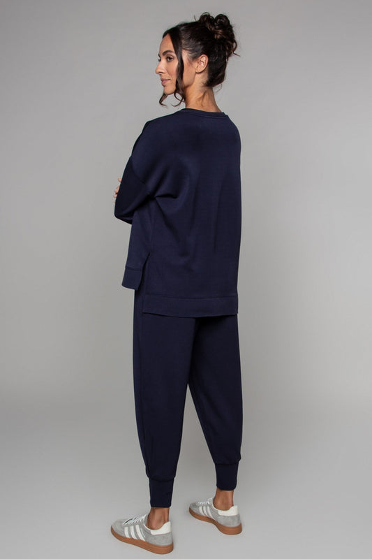 Supersoft Cuffed Sweatpant Navy - Born Nouli