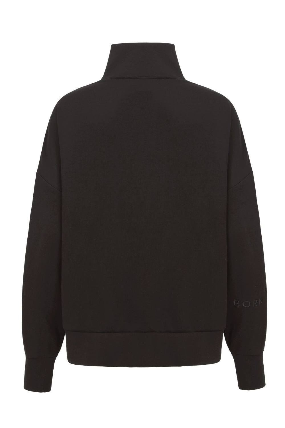 Supersoft Half Zip Sweatshirt Black - Born Nouli