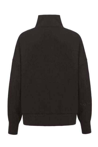 Supersoft Half Zip Sweatshirt Black - Born Nouli