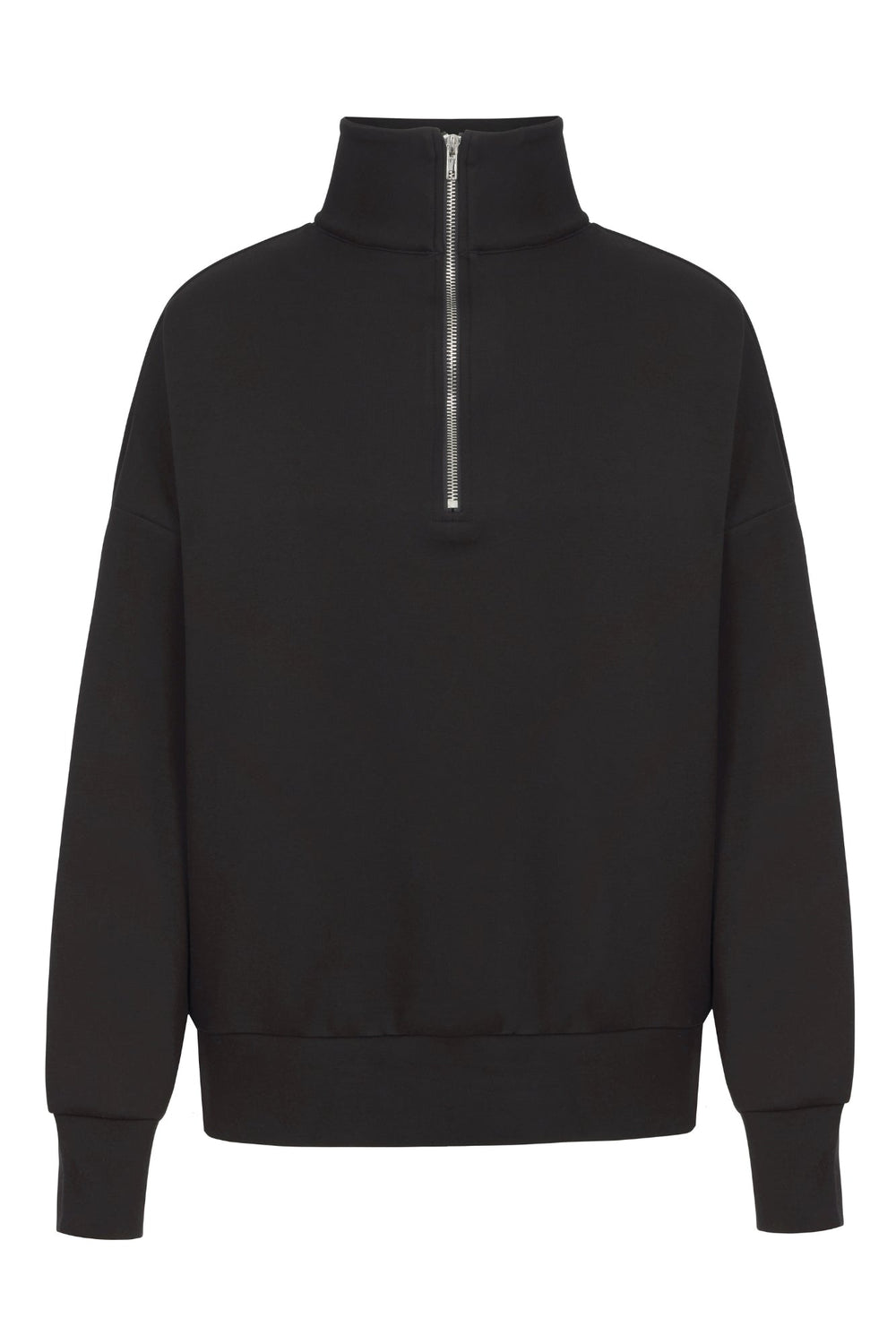 Supersoft Half Zip Sweatshirt Black - Born Nouli