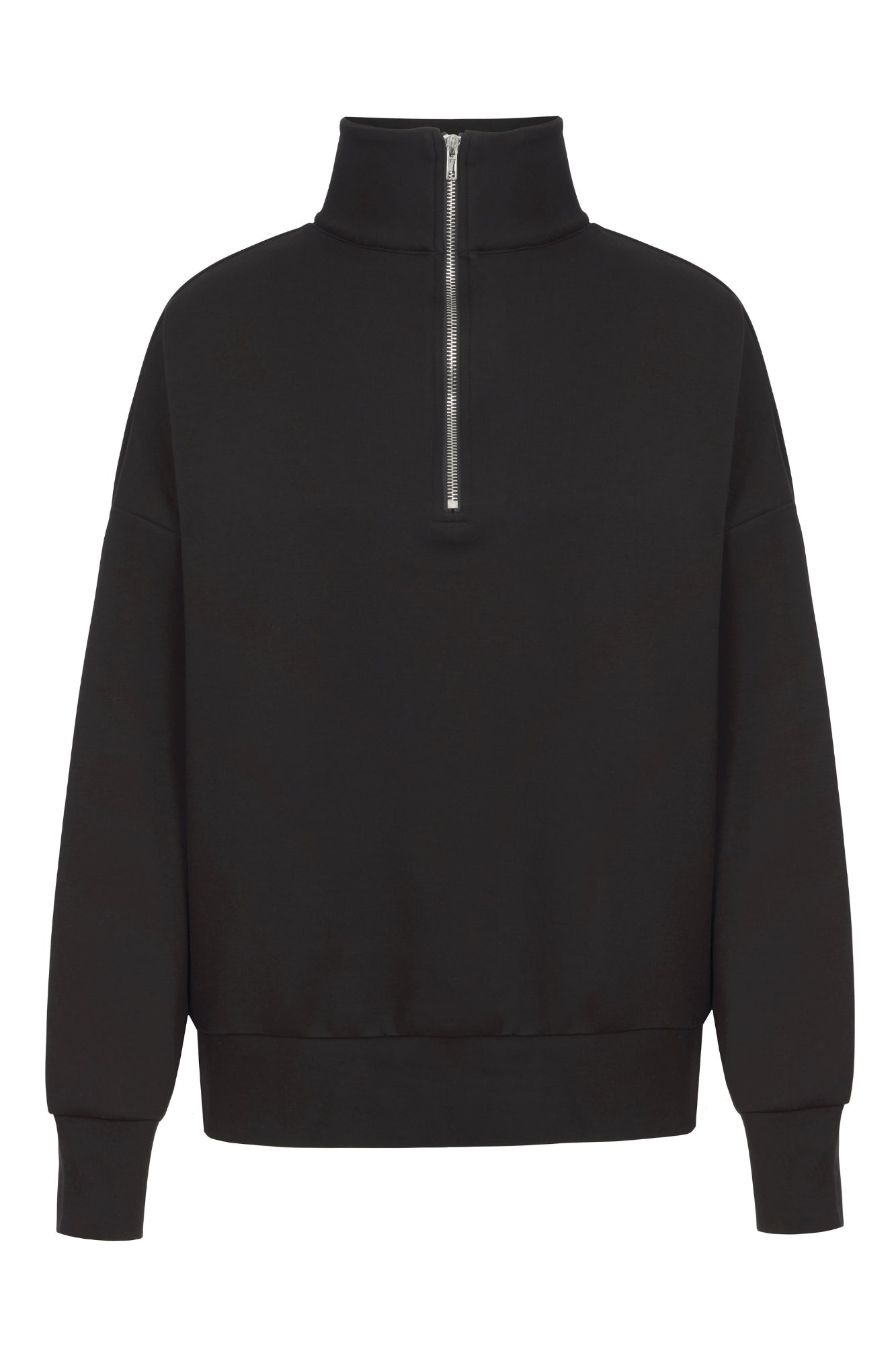Supersoft Half Zip Sweatshirt Black - Born Nouli