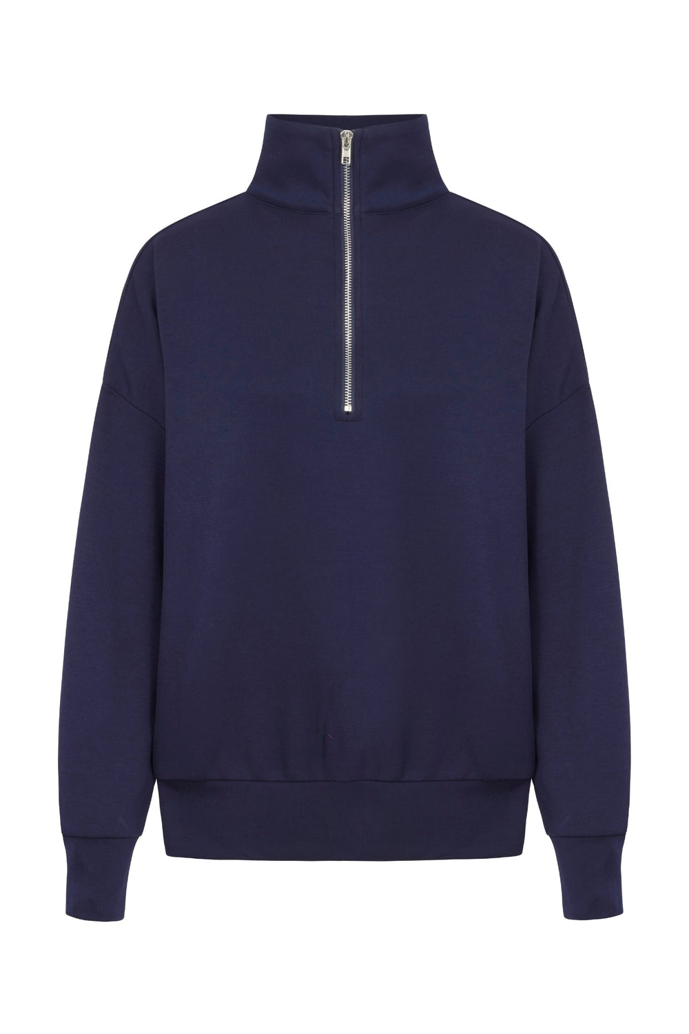 Supersoft Half Zip Sweatshirt Navy - Born Nouli