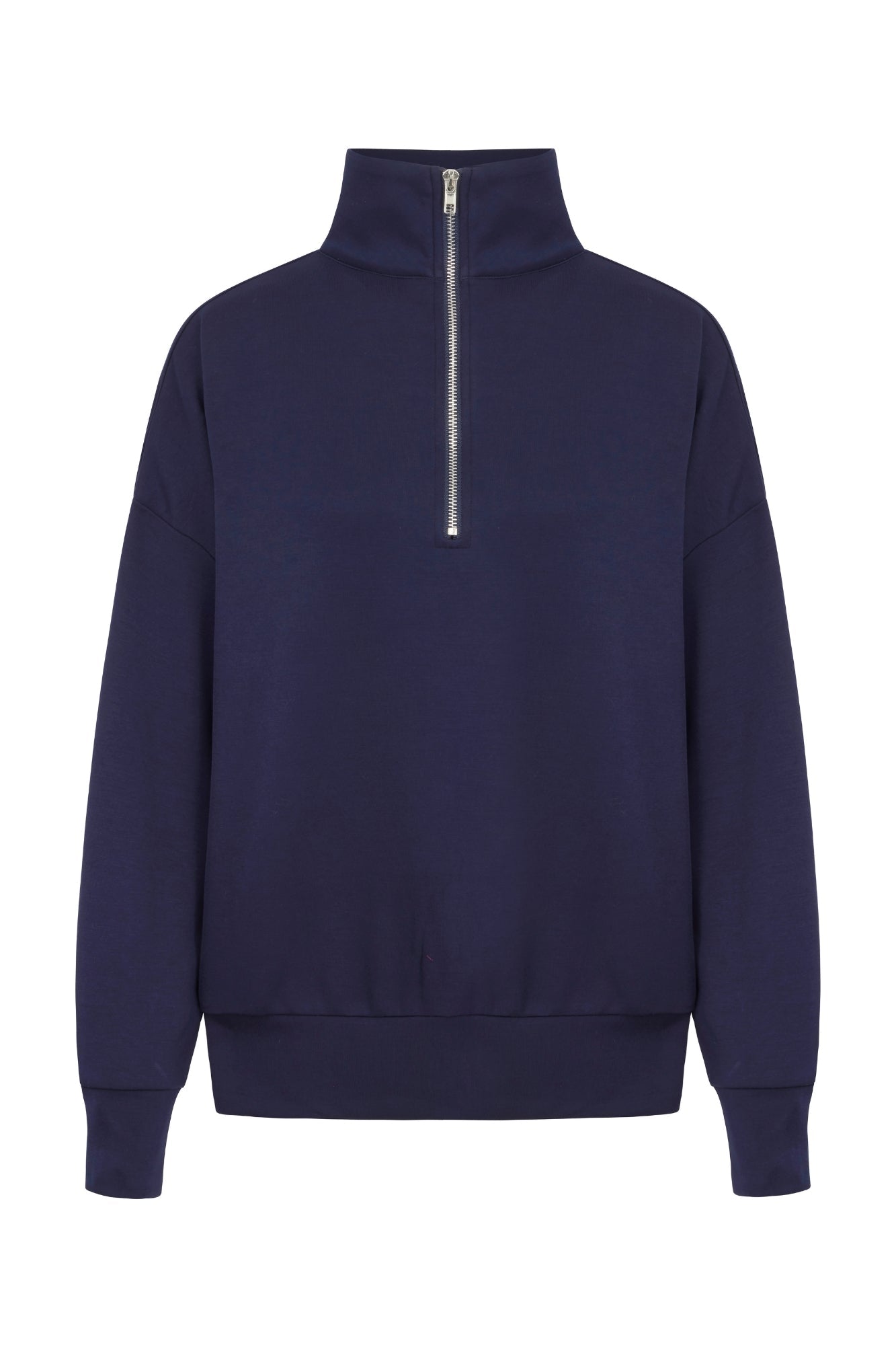 Supersoft Half Zip Sweatshirt Navy - Born Nouli