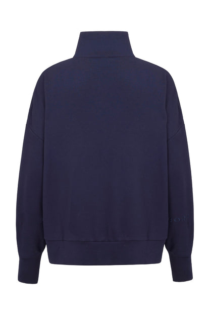 Supersoft Half Zip Sweatshirt Navy - Born Nouli
