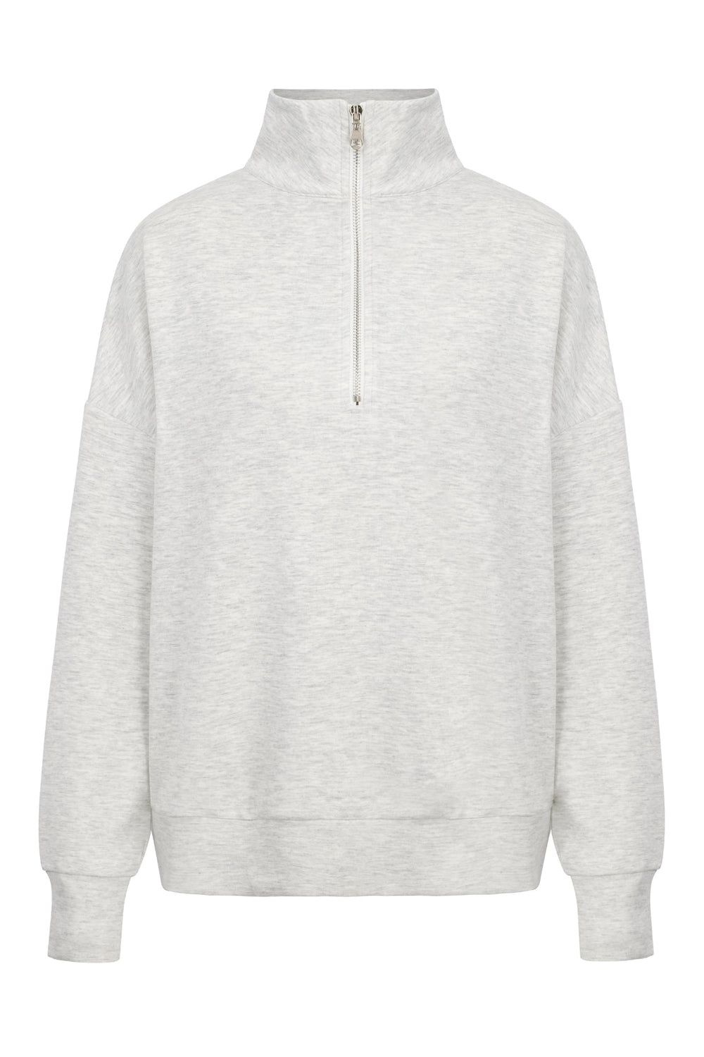 Supersoft Half Zip Sweatshirt Oat Marl - Born Nouli