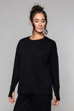 Supersoft Longline Sweatshirt Black - Born Nouli