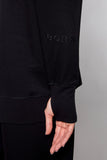 Supersoft Longline Sweatshirt Black - Born Nouli