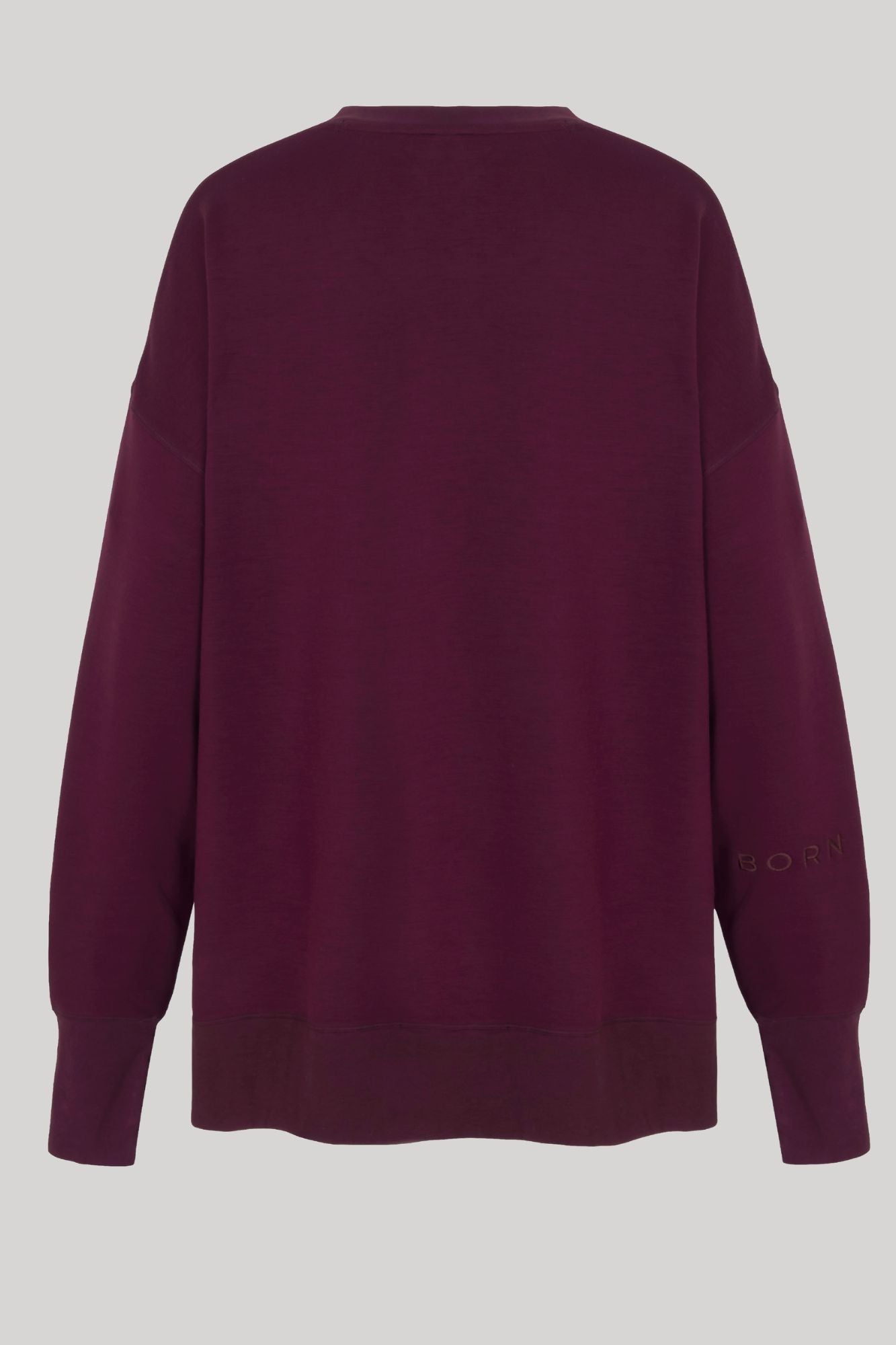 Supersoft Longline Sweatshirt Black Cherry - Born Nouli
