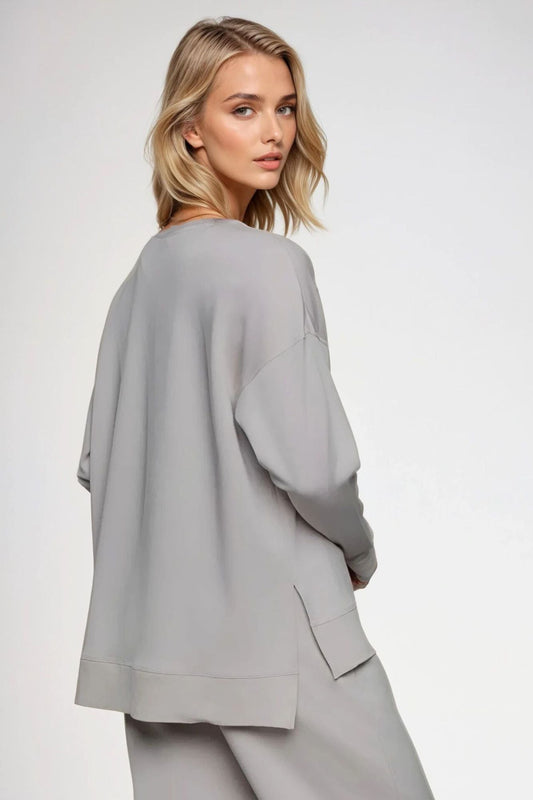Supersoft Longline Sweatshirt Cloud - Born Nouli