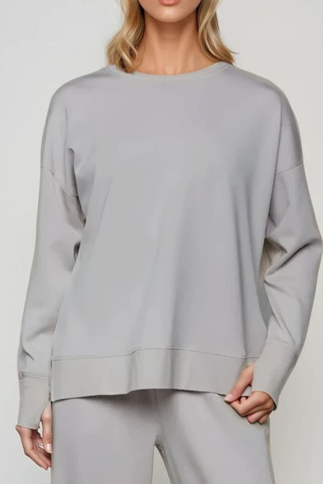 Supersoft Longline Sweatshirt Cloud – Born Nouli
