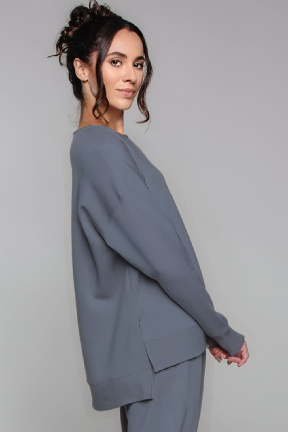 Supersoft Longline Sweatshirt Indigo - Born Nouli