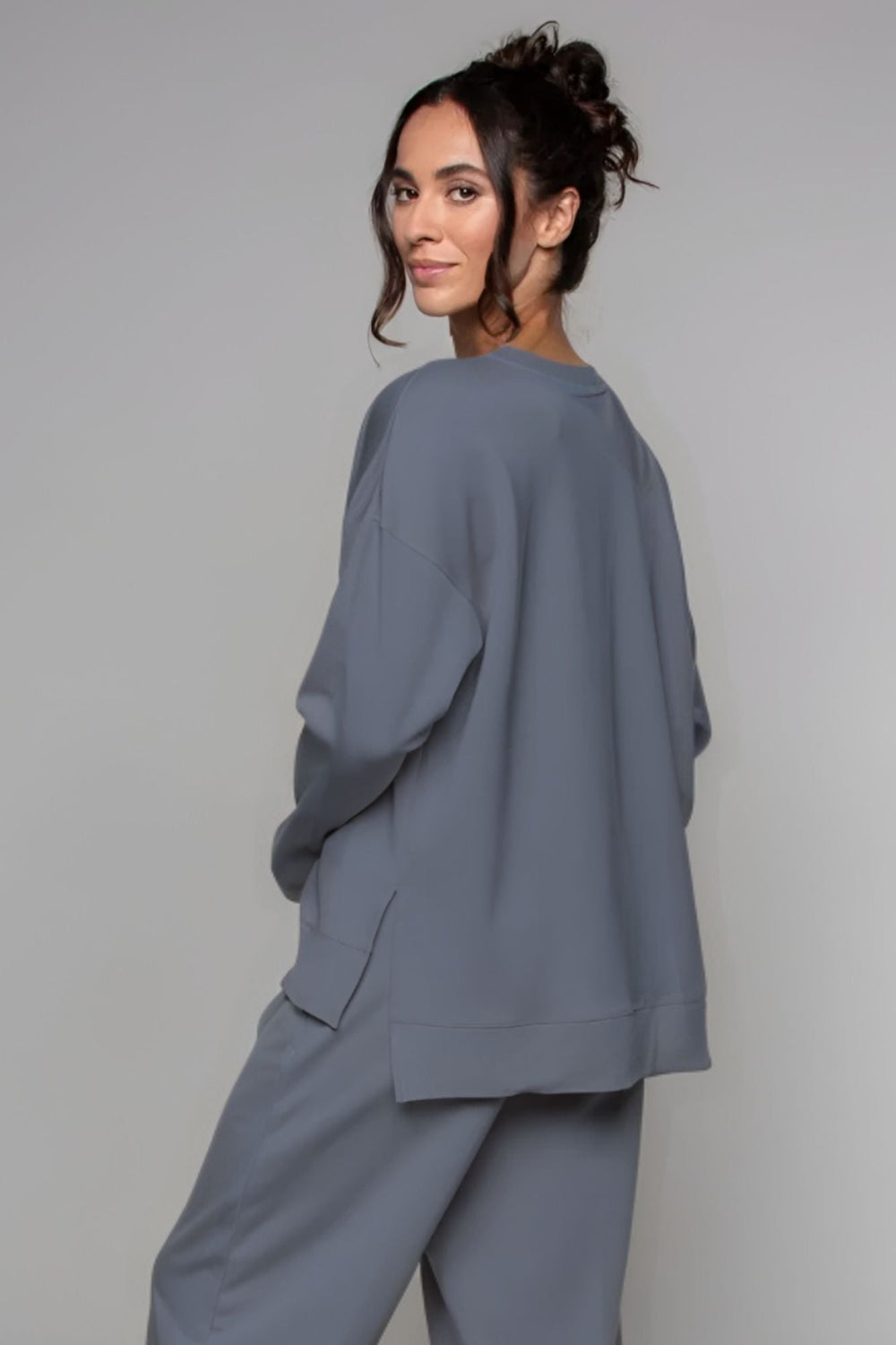 Supersoft Longline Sweatshirt Indigo - Born Nouli
