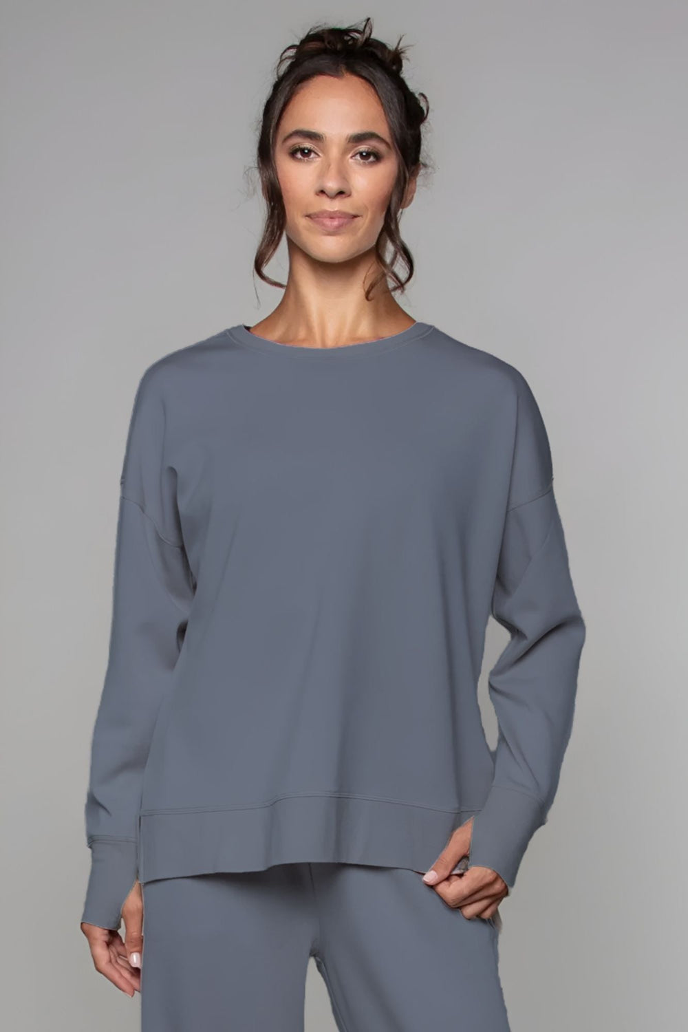 Supersoft Longline Sweatshirt Indigo - Born Nouli