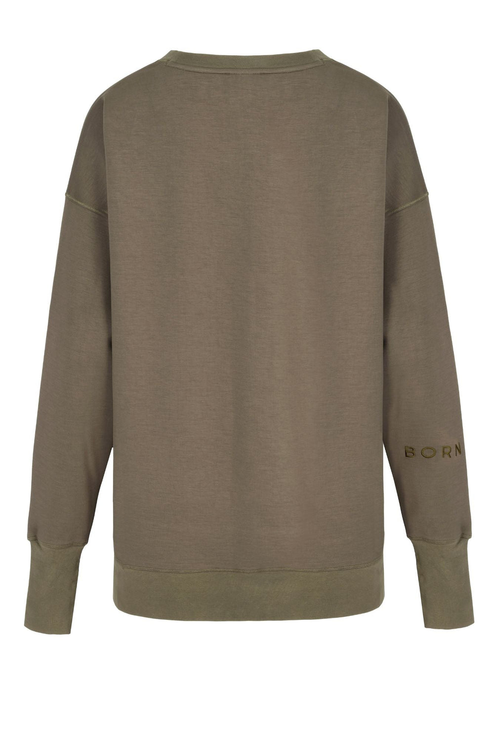 Supersoft Longline Sweatshirt Olive - Born Nouli