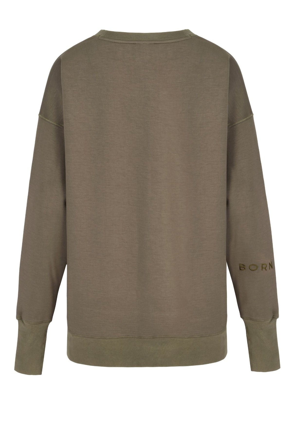 Supersoft Longline Sweatshirt Olive - Born Nouli