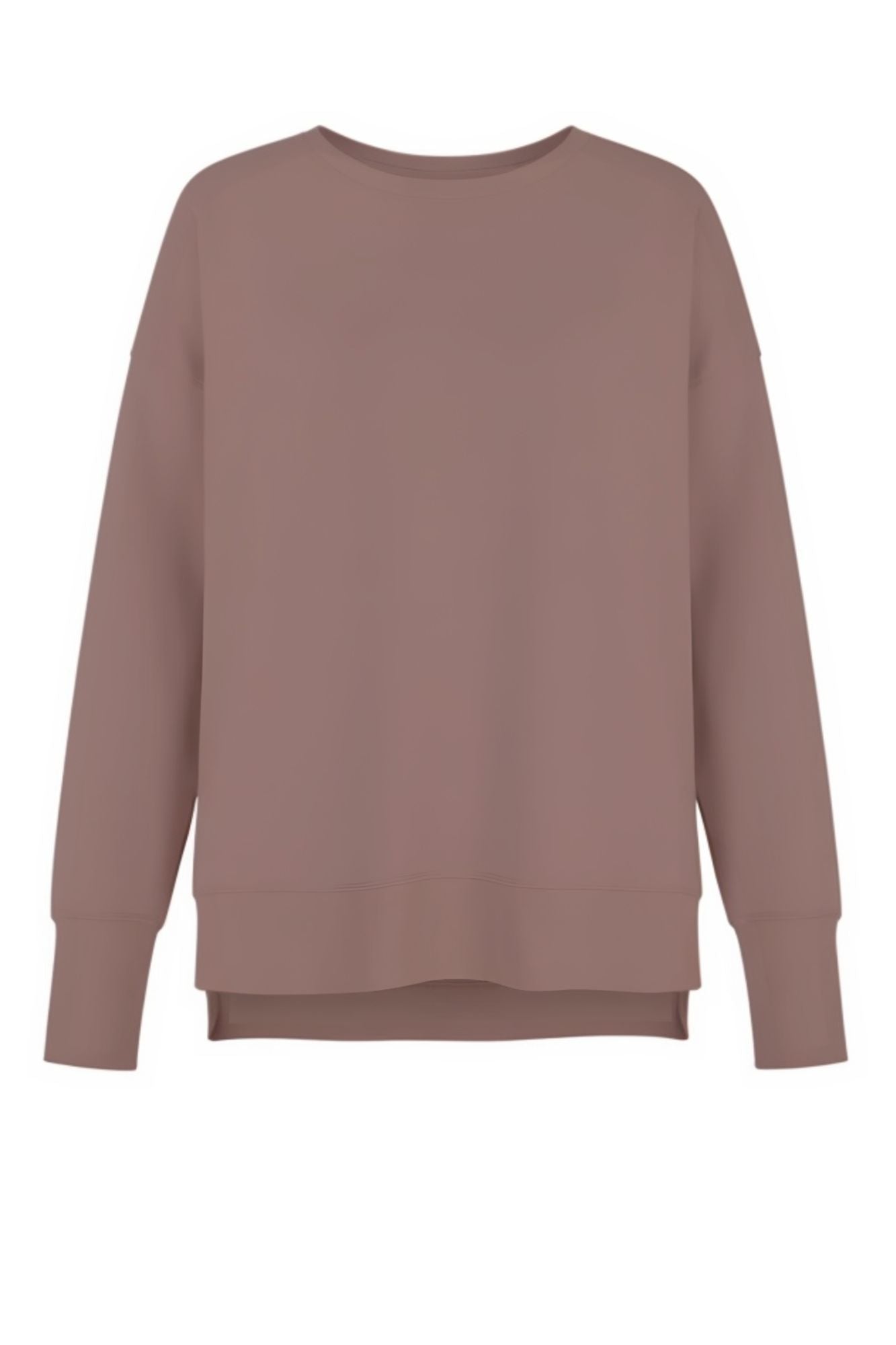 Supersoft Longline Sweatshirt Taupe - Born Nouli