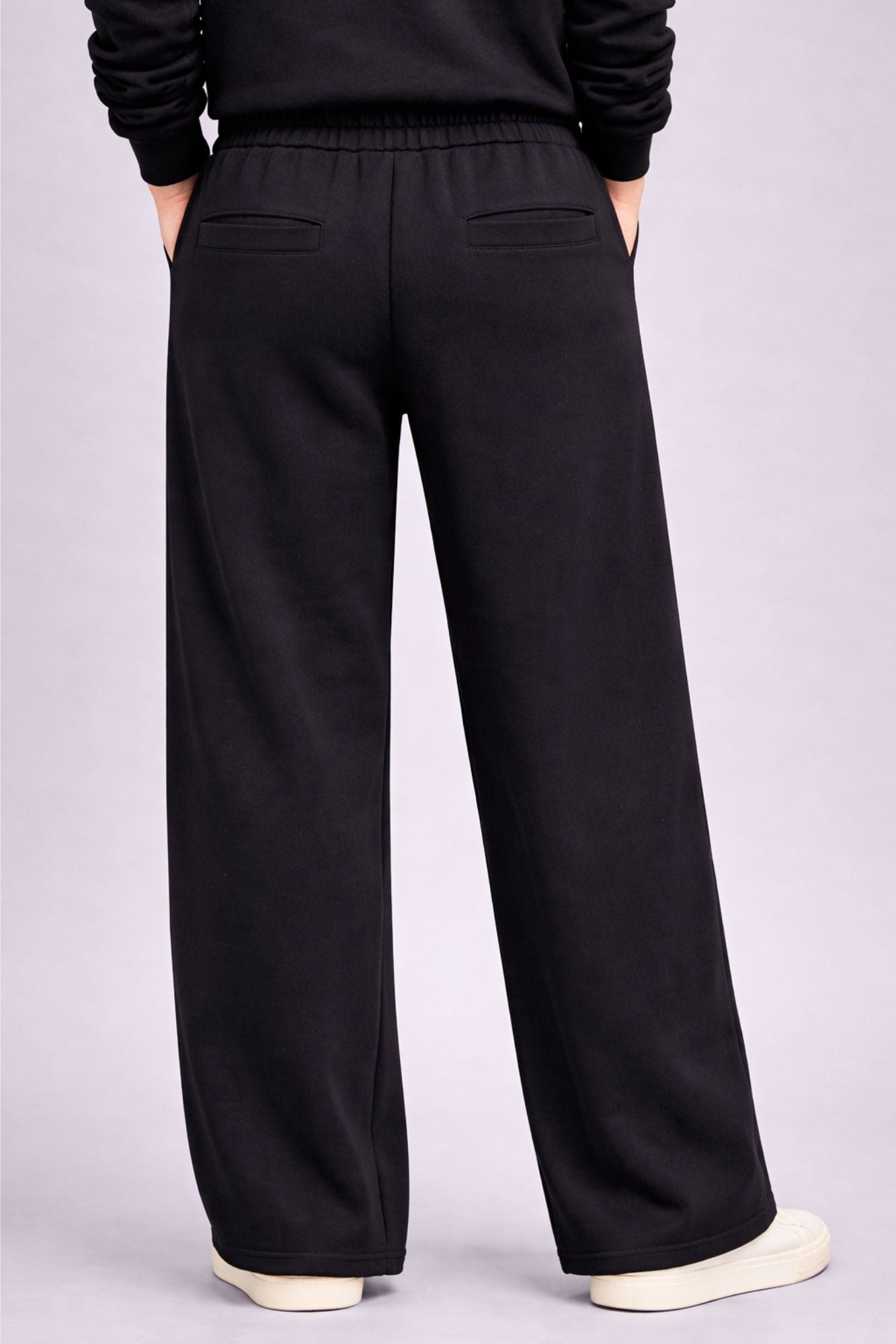 Supersoft Wide Leg Sweatpant Black - Born Nouli