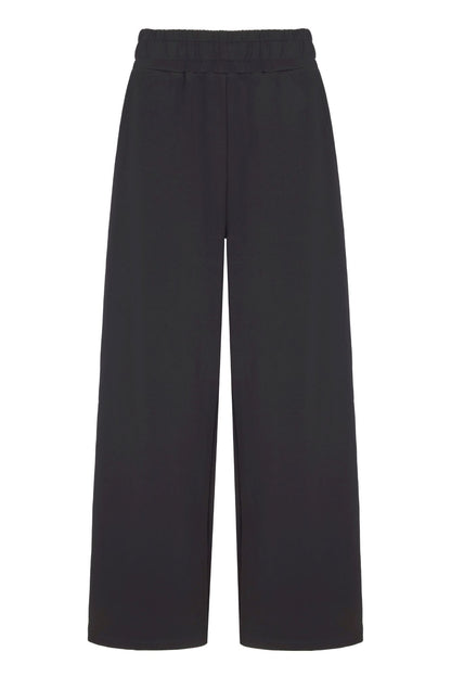 Supersoft Wide Leg Sweatpant Black - Born Nouli