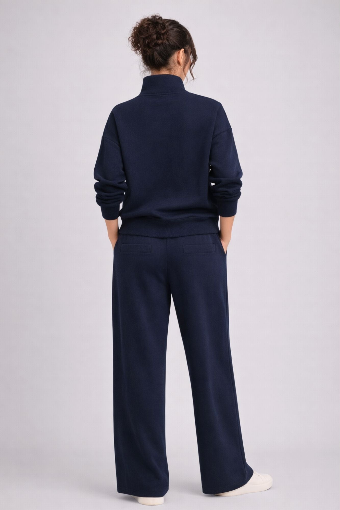 Supersoft Wide Leg Sweatpant Deep Navy - Born Nouli