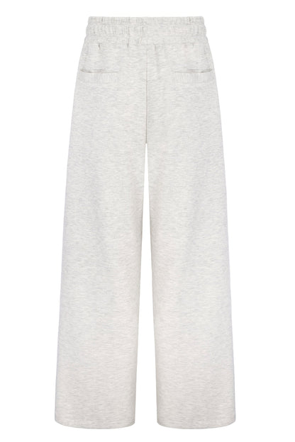 Supersoft Wide Leg Sweatpant Oat Marl - Born Nouli