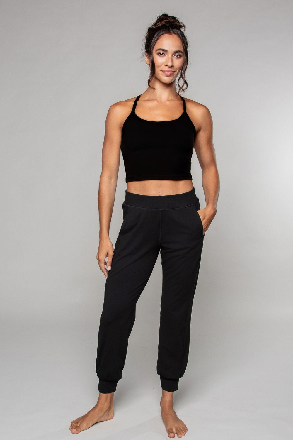 Tula Harem Yoga Pant Black – Born Nouli - Main Image