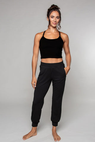 All Day Cuffed Yoga Pant Black