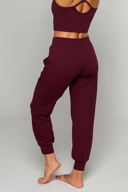 Tula Harem Yoga Pant Black Cherry - Born Nouli