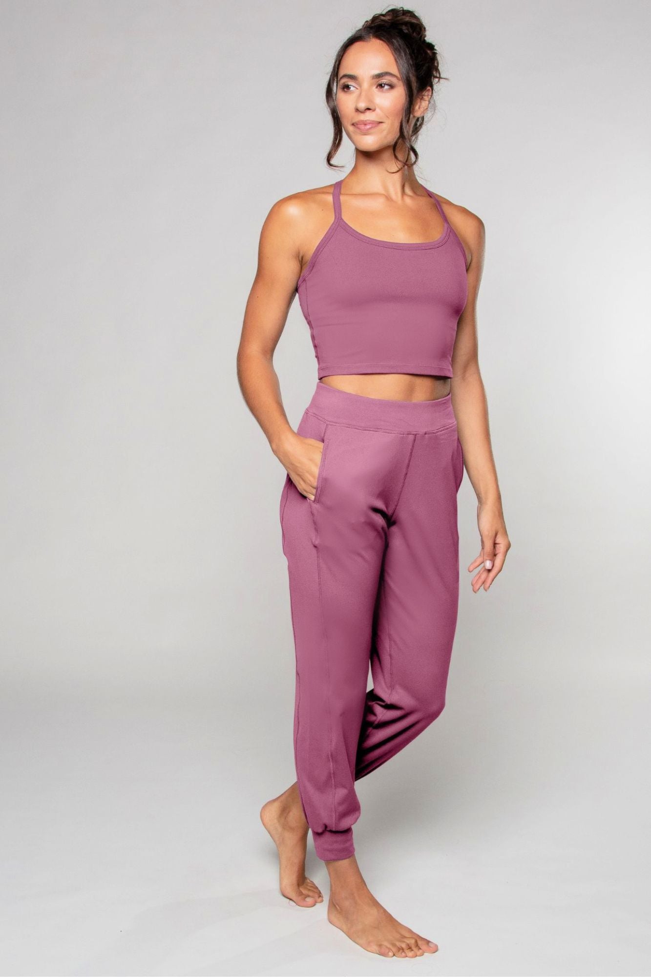 Tula Harem Yoga Pant Mauve - Born Nouli
