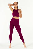 Sustainable Purple Leggings with Pockets in Plum by Born Nouli