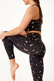 Stretch-Proof Leggings in Blush Pink Leopard Print with Pockets by Born Nouli 
