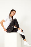 Bum Sculpting Blush Pink Leopard Print Leggings Made from Recycled Plastic Bottles by Born Nouli