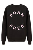 Crew Neck Sweatshirt (Born Free Black / Pink)