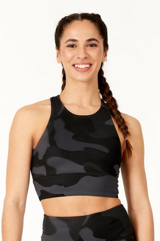 Longline Black Crop Bra Made From Recycled Plastic Bottles – Born