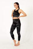 Stretch-Proof Camo Leggings with Pockets by Born Nouli 