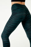 Emerald Tiger High Waisted 7/8 Legging - Born Nouli