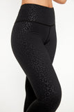Soft Sheen Luxury Leggings with Subtle Leopard Print by Born Nouli
