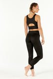 Stretch-Proof Black Leopard Print High Waisted CrossFit Leggings by Born Nouli 