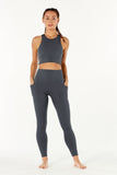 Moisture Wicking Grey Crop Bra for the Gym by Born Nouli