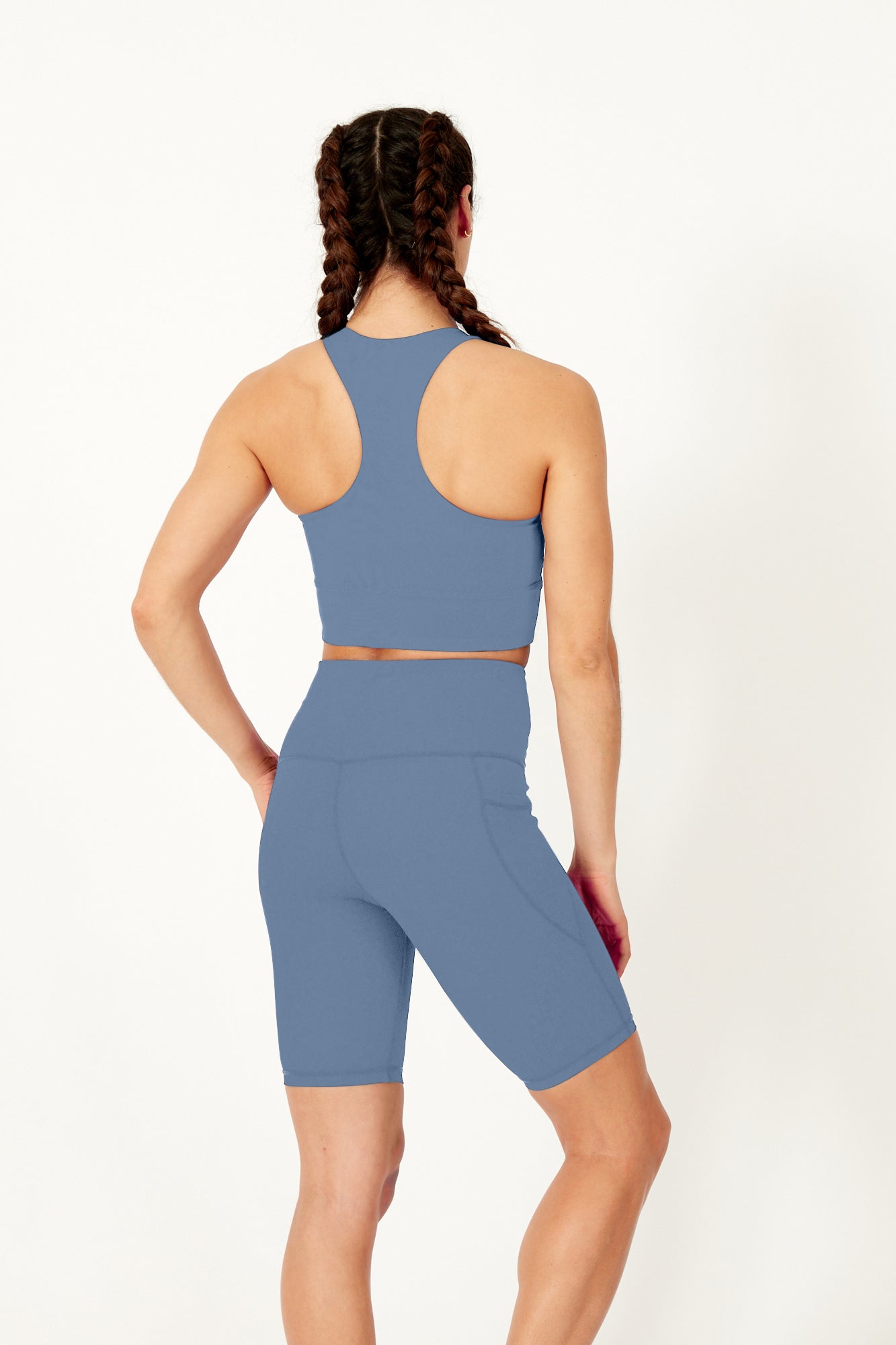 Sculpting High Waisted Cycling Short Denim - Born Nouli