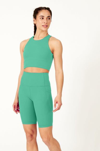 Sculpting High Waisted Cycling Short Jade - Born Nouli