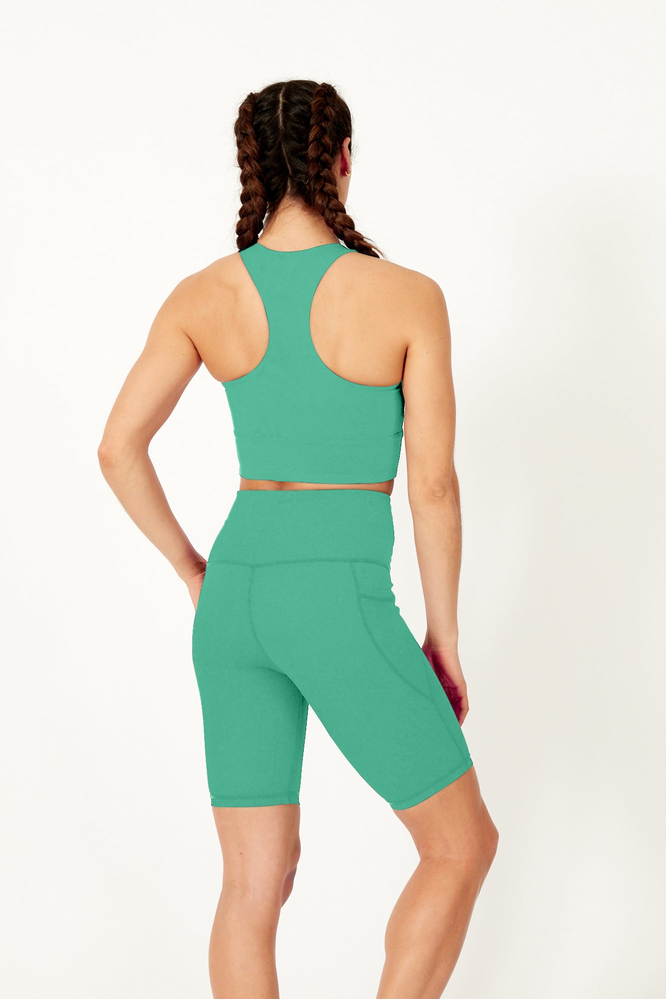 Sculpting High Waisted Cycling Short Jade - Born Nouli