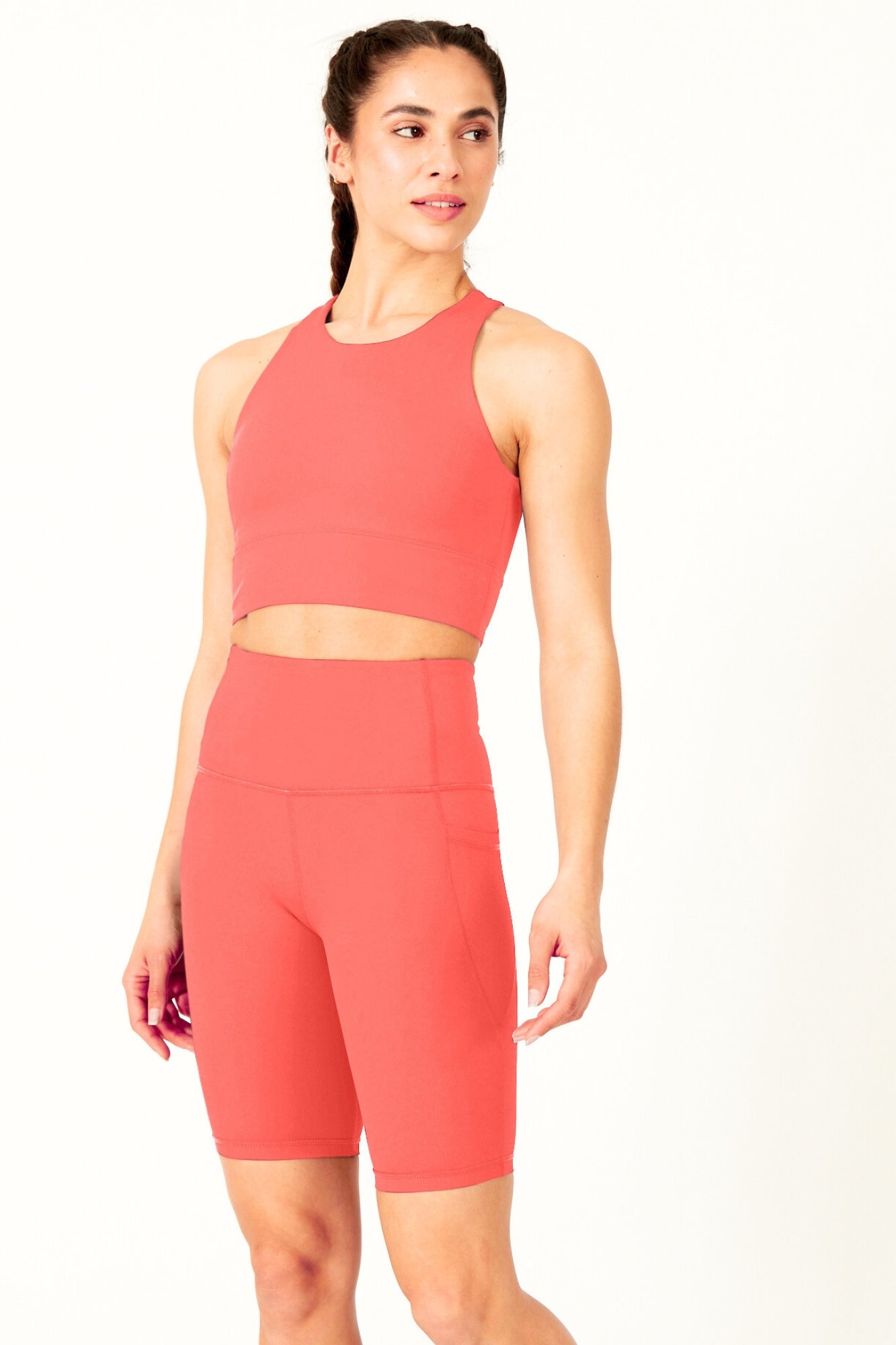 Sculpting High Waisted Cycling Short Pink Paradise - Born Nouli