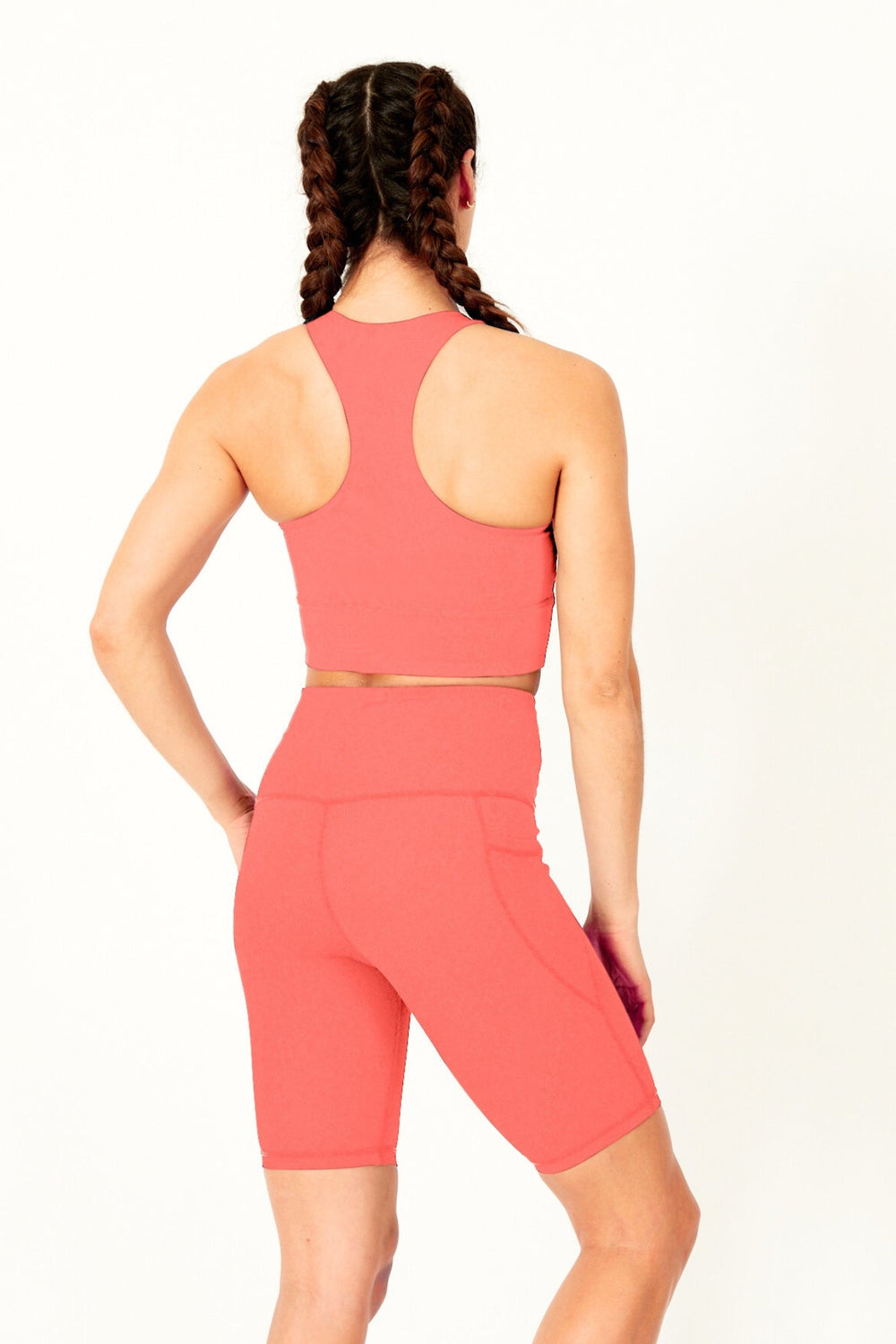 Sculpting High Waisted Cycling Short Pink Paradise - Born Nouli