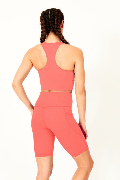 Sculpting High Waisted Cycling Short Pink Paradise - Born Nouli